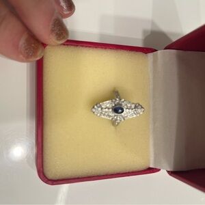 Vintage Ring - Sapphire and Diamond, rare design